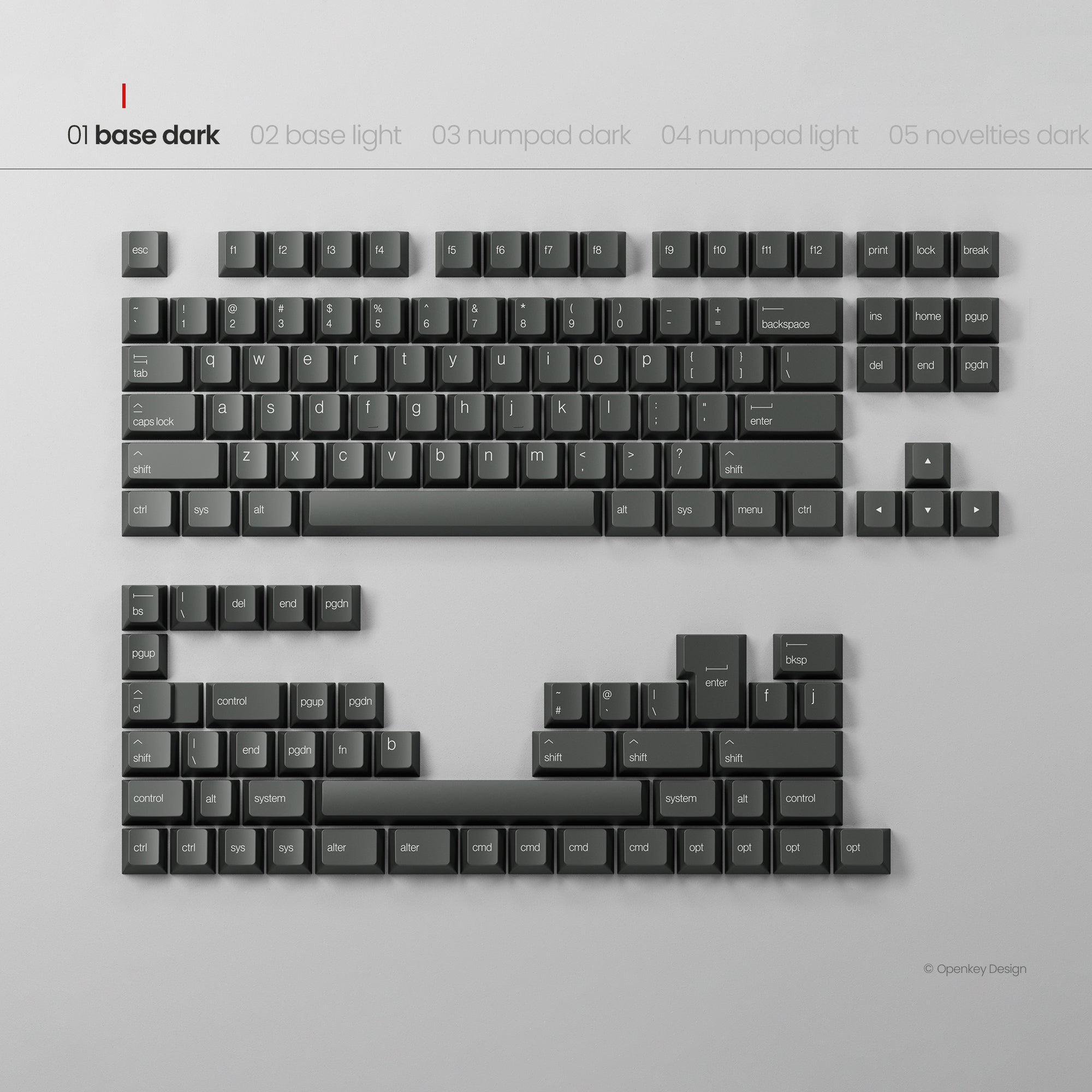 [GB] คีย์แคป PBTfans x Openkey Design Less, but better Dark