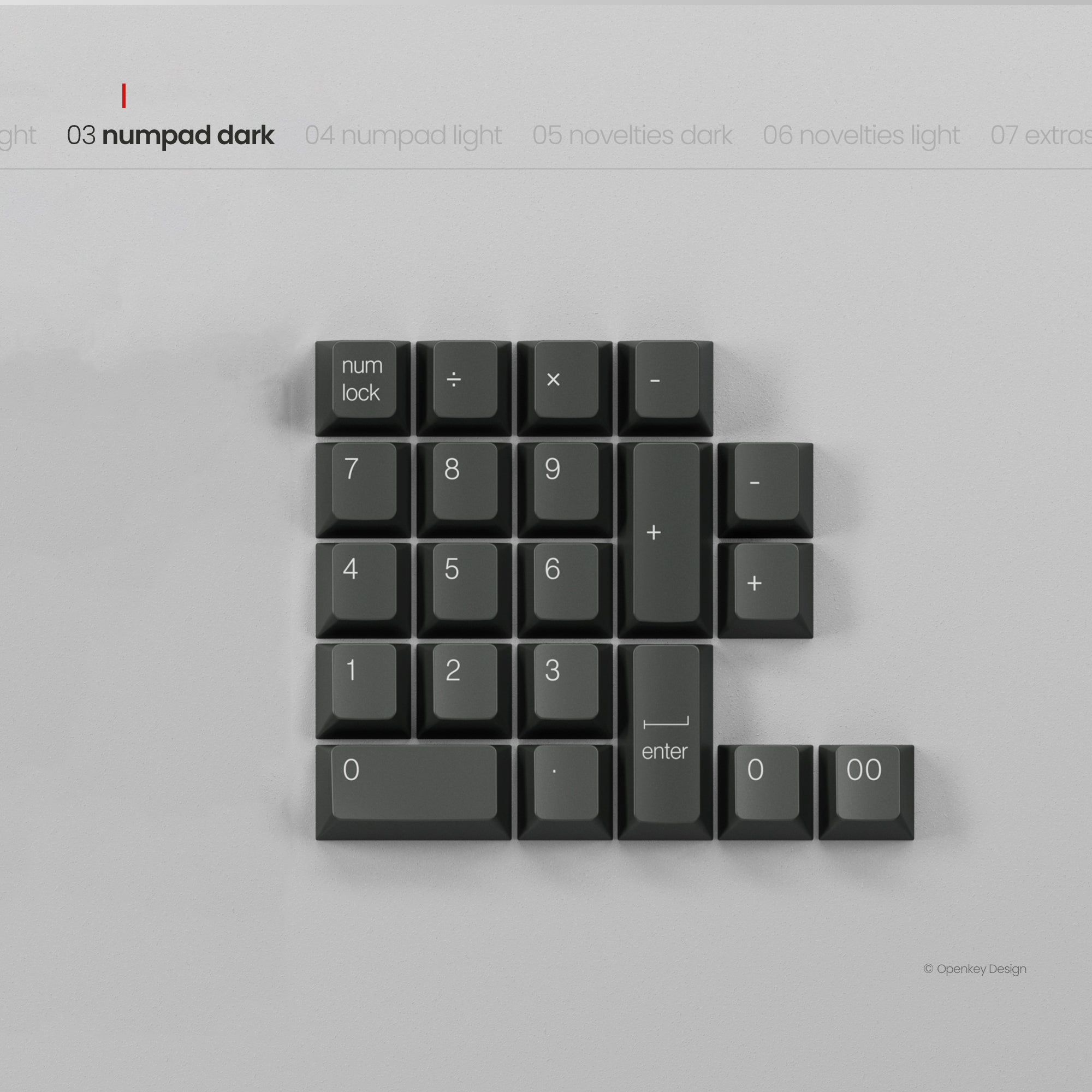 [GB] คีย์แคป PBTfans x Openkey Design Less, but better Dark