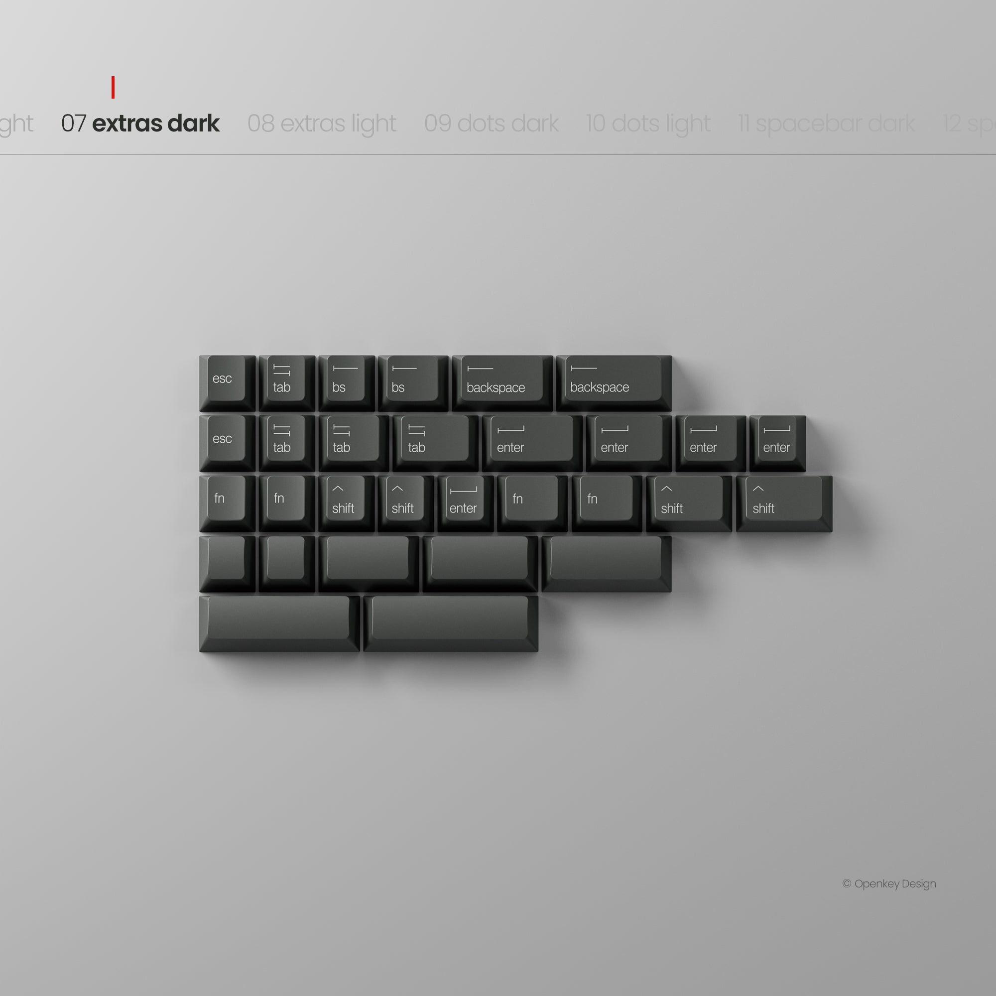 [GB] คีย์แคป PBTfans x Openkey Design Less, but better Dark