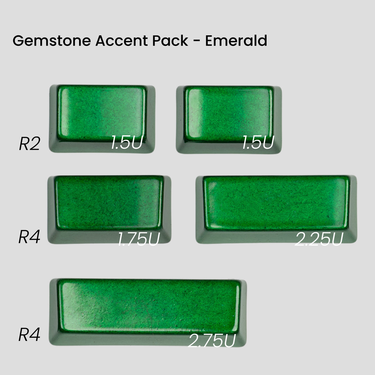 [GB] Awekeys Viking Antiques Full Metal Keycaps Set - Gemstone Accent Pack