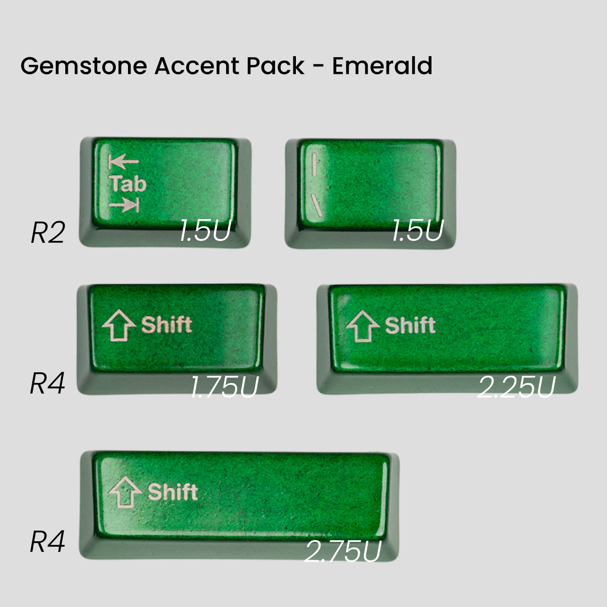 [GB] Awekeys Viking Antiques Full Metal Keycaps Set - Gemstone Accent Pack