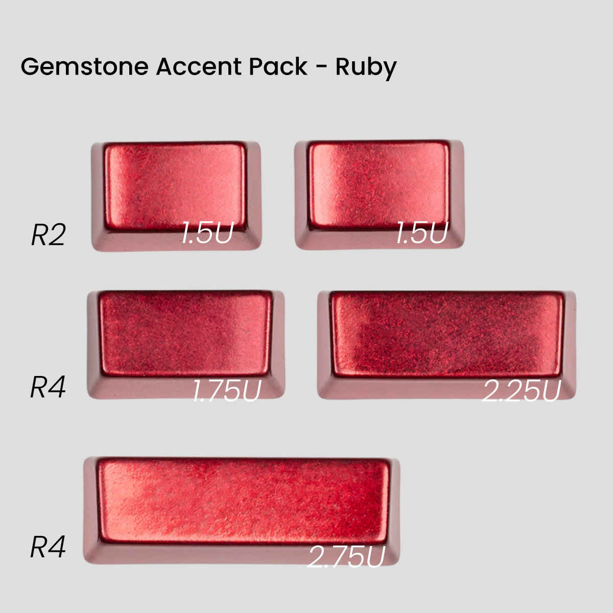 [GB] Awekeys Viking Antiques Full Metal Keycaps Set - Gemstone Accent Pack