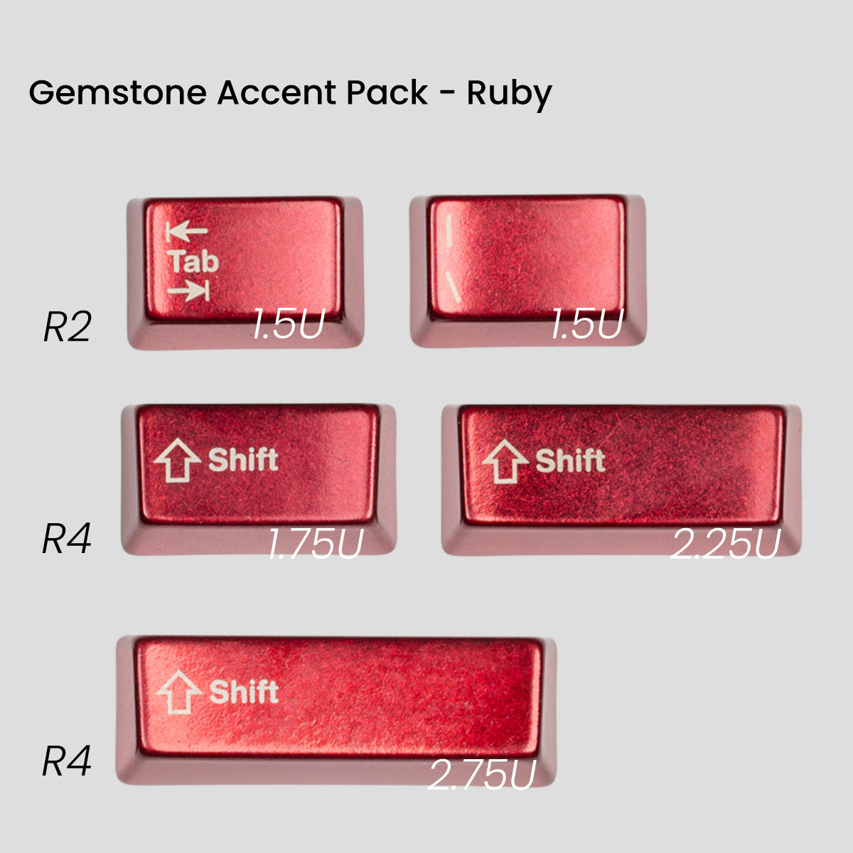 [GB] Awekeys Viking Antiques Full Metal Keycaps Set - Gemstone Accent Pack