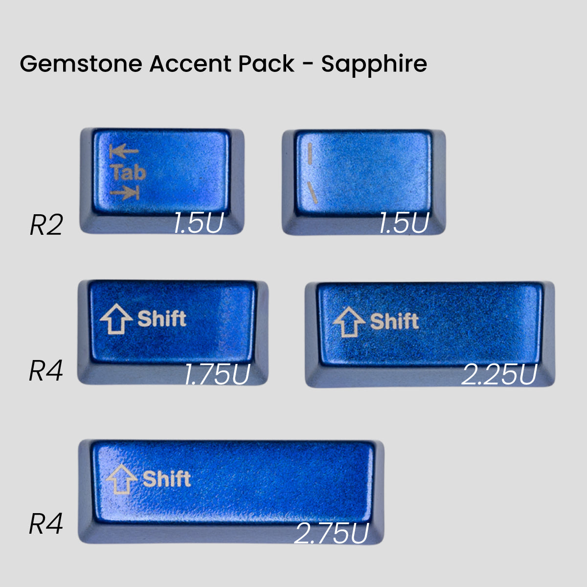 [GB] Awekeys Viking Antiques Full Metal Keycaps Set - Gemstone Accent Pack