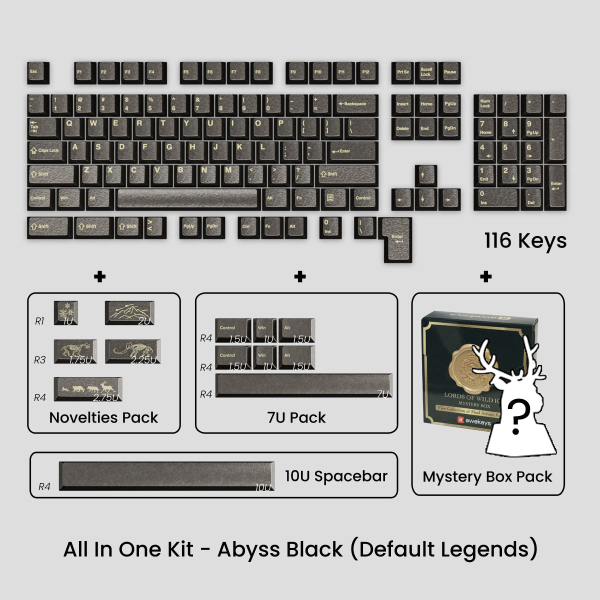 GB] คีย์แคป Awekeys Wild Ice Full Metal Keycaps
