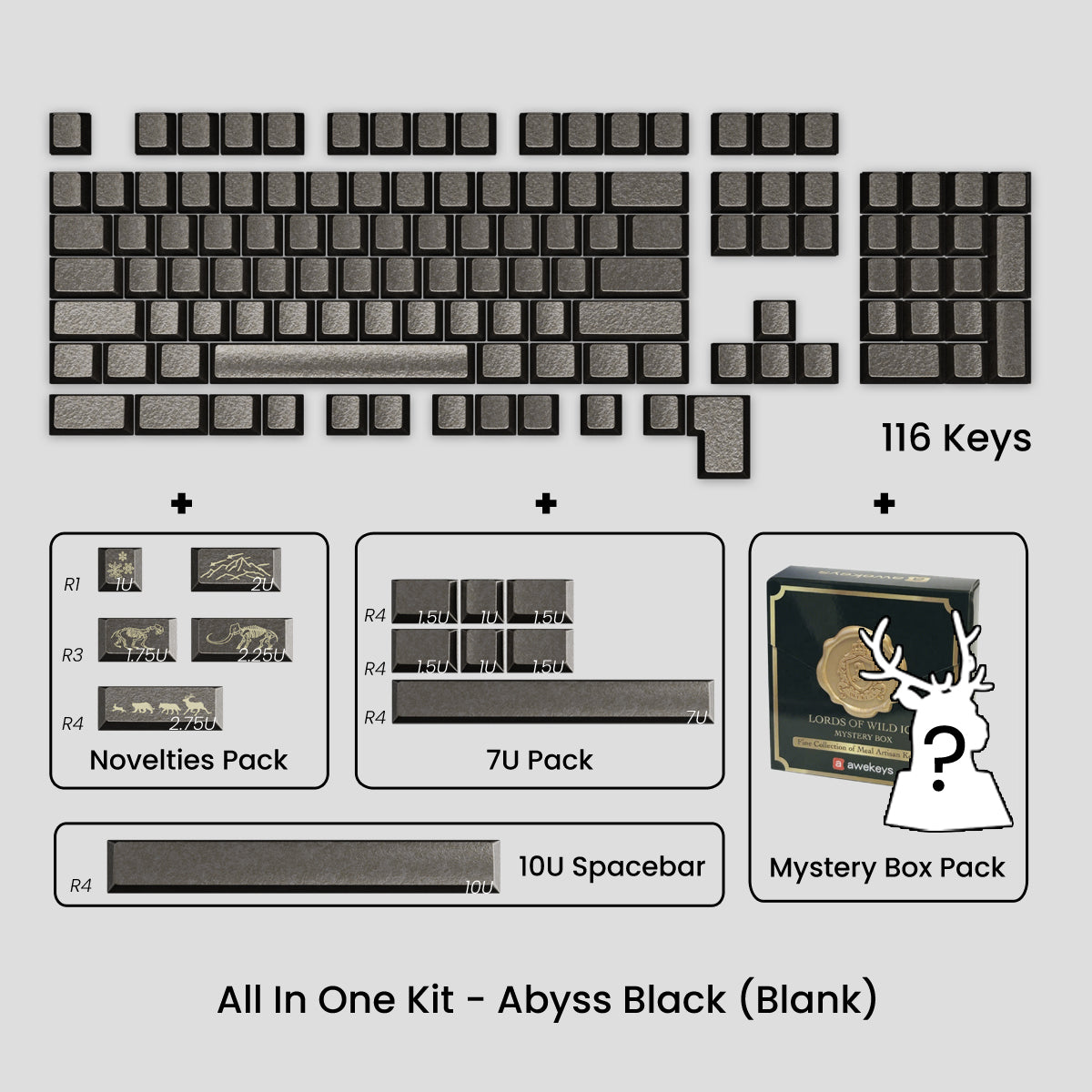 [GB] คีย์แคป Awekeys Wild Ice Full Metal Keycaps